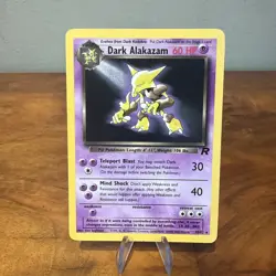 Pokemon Dark Alakazam Non Holo Rare Team Rocket 18/82 LP - Image 1