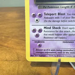 Pokemon Dark Alakazam Non Holo Rare Team Rocket 18/82 LP - Image 5