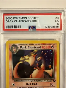 2000 POKEMON ROCKET #4 DARK CHARIZARD-HOLO PSA 5 - Image 4
