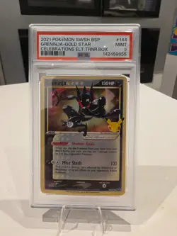 2021 POKEMON SWSH BLACK STAR PROMO #144 GRENINJA-GOLD STAR PSA 9 - Image 1