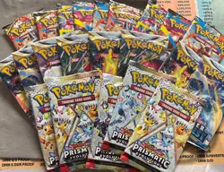 Pokemon 21 Variety Unopened Packs 8-Silver Tempest 5-prismatic 8-Mega Evolution - Image 1