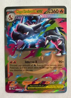 Pokemon TCG: Mega Charizard X ex 013/094 Me02: Phantasmal Flames Holo - Image 1
