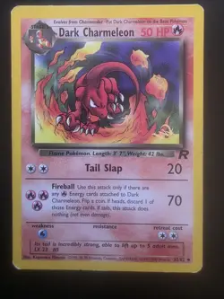 Dark Charmeleon 32/82 Team Rocket - W Gold Stamp Wizards Promo Pokemon Card LP - Image 1