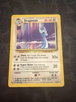 Pokemon TCG Dragonair Base Set 18/102 Regular Rare Card - Image 1
