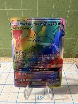 Pocket Monsters Muk&alolanmuk Gx Fun Fan Art Pokemon Card - Image 1