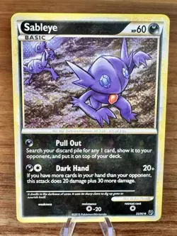 Sableye 35/90 Non Holo Heartgold & Soulsilver Undaunted Pokemon Card 2010 LP - Image 1