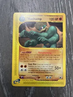 Expedition E-Reader Machamp 51/165 Pokemon Card Vintage LP - Image 1