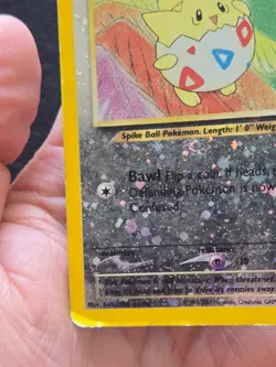 Togepi 4/18 Reverse Holo Southern Islands Pokemon Card Swirl HP - Image 3