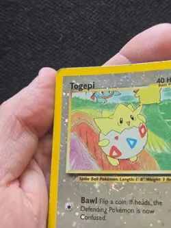 Togepi 4/18 Reverse Holo Southern Islands Pokemon Card Swirl HP - Image 5
