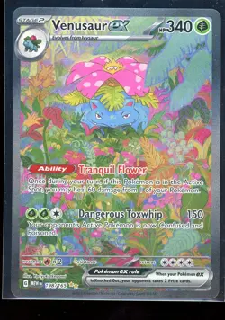 Venusaur EX Card 198/165 Scarlet & Violet 151 Sir NM Pokemon TCG - Image 1
