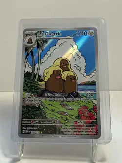 Pokemon TCG Alolan Dugtrio Holo Card Sv08: Surging Sparks 208/191 NM Condition - Image 1