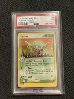 Psa 7 Dustox 6/109 Holo Ex Ruby & Sapphire 2003 Pokemon Card - Image 1