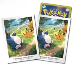 Pokemon TCG Kanto Adventures Pikachu Snorlax Pokemon Card Game Card Sleeves 64 - Image 1