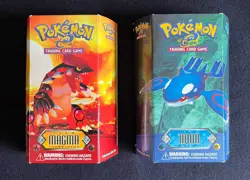 Pokemon x2 Theme Decks: Team Magma & Aqua Opened - Complete with Cards, Coin Etc - Image 1