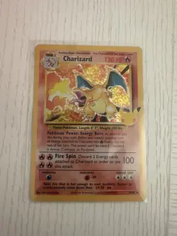 Pokemon Celebration 25th Anniversary Charizard Holo Foil Card 4/102 LP Condition - Image 1
