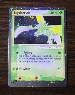Scyther ex 102/109 EX Ruby & Sapphire HP80 Holo Pokemon Card English - Image 1