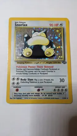 Snorlax 11/64 Jungle Holo Vintage Pokemon Card Very LP - Image 1