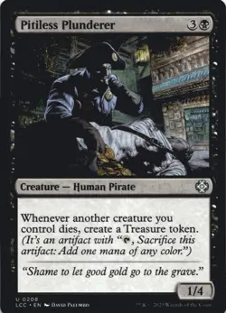 MTG Pitiless Plunderer Normal NM Commander: The Lost Caverns of Ixalan Magic 208 - Image 1