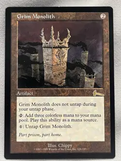 Grim Monolith Urza's Legacy LP/MP Magic The Gathering - Image 1