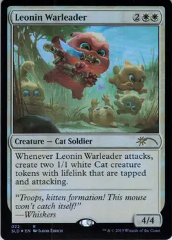 Leonin Warleader - Foil - Secret Lair OMG KITTIES! - 22 NM - Image 2