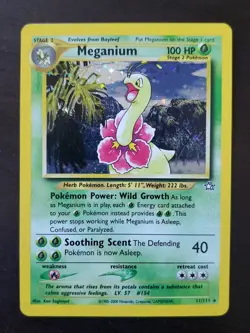 Pokemon Meganium 11/111 Neo Genesis Holo Unlimited - Image 1