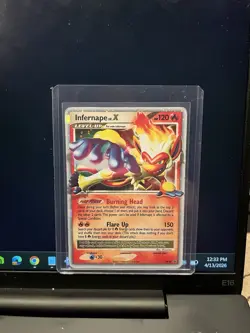 2007 POKEMON DIAMOND & PEARL BLACK STAR PROMO DP10 INFERNAPE LV.X HOLO - Image 1