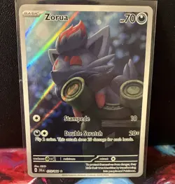Pokemon Zorua 075/064 Sv: Shrouded Fable Illustration Rare Holo Basic 70 HP - Image 1