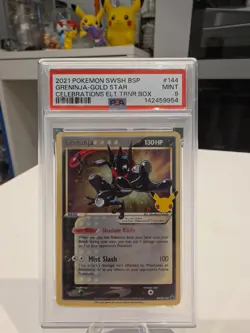 2021 POKEMON SWSH BLACK STAR PROMO #144 GRENINJA-GOLD STAR PSA 9 - Image 1
