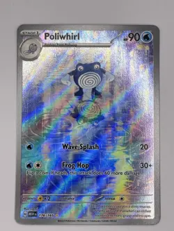 Pokemon TCG Poliwhirl 176/165 Scarlet & Violet 151 Illustration Rare Holo 90 HP - Image 3