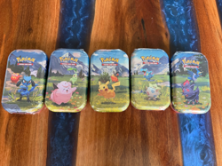 Pokemon TCG Mega Evolution Ascended Heroes Mini Tins Set of 5 Complete ART SET - Image 1