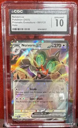 2025 Pokemon Prismatic Evolutions Noivern ex 091/131 Holo CGC 10 - Image 1