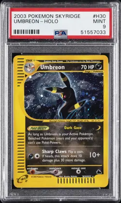 2003 POKEMON SKYRIDGE #H30 UMBREON-HOLO PSA 9 - Image 1