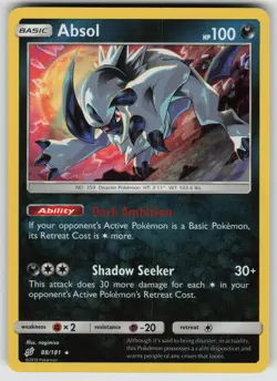 Absol 88/181 Holo Rare Team Up Pokemon Holo Near Mint - Image 1