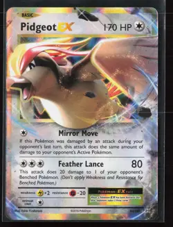 Pidgeot EX 64/108 EX Rare Holo Evolutions Pokemon NM - Image 1