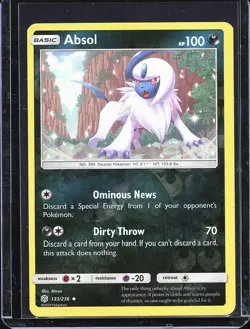 Pokemon TCG Absol 133/236 Reverse Holo Cosmic Eclipse B-0002 - Image 1