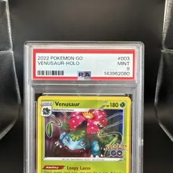 2022 Pokemon Go Venusaur #003 Holo EN Graded PSA 9 - Image 2