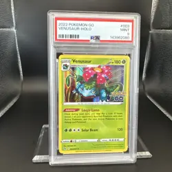2022 Pokemon Go Venusaur #003 Holo EN Graded PSA 9 - Image 4
