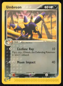 Umbreon 24/100 Rare Sandstorm Pokemon Lightly Played - Image 1