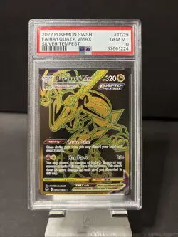 Pokemon TCG Rayquaza VMAX Silver Tempest TG29/TG30 PSA GEM MINT 10 - Image 1