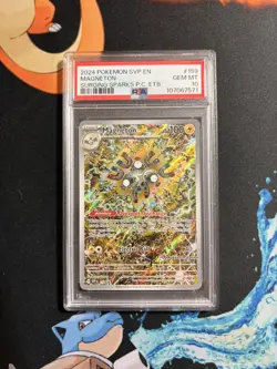 Pokemon Center ETB Magneton SVP 159 Surging Sparks PSA 10 Stamped Promo - Image 1