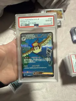 Pokemon Pidgeot EX 136/108 SV3 Ruler of the Black Flame Special Art Rare PSA 10 - Image 1