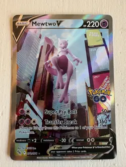 Pokemon Mewtwo V 72/78 Alternate Full Art Pokemon Go - Image 1