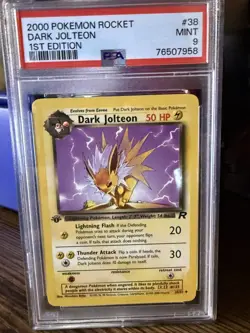 Dark Jolteon 1st Edition PSA 9 Pokemon TCG Team Rocket 38/82 Mint - Image 1