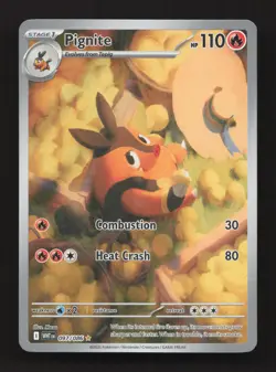 Pignite 097/086 Illustration Rare White Flare Pokemon Near Mint - Image 1