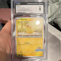 Pokemon Pikachu 214 Sv: Scarlet & Violet Promo Illustration Contest CGC 9 HP 60 - Image 1