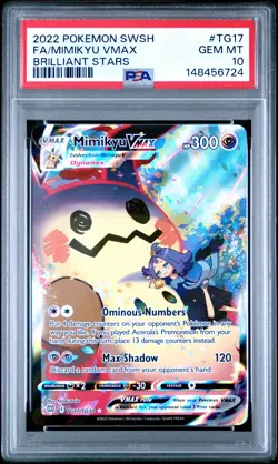 Mimikyu Vmax Tg17 Brilliant Stars Pokemon PSA 10 - Image 1