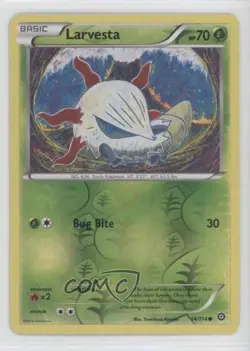 Larvesta Reverse Foil Pokemon XY Steam Siege #14 - Image 1