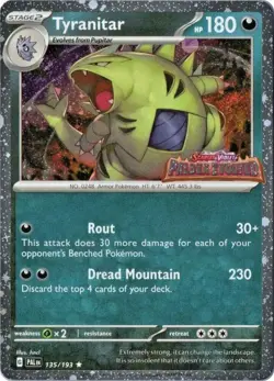 Tyranitar (Paldea Evolved Stamp) 135/193 NM Holo Miscellaneous Cards & Products - Image 1
