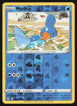 SWSH08: Fusion Strike Mudkip #062/264 Reverse Holo Pokemon Card - Image 1