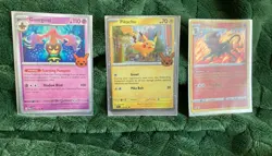 3 Rare Pokemon Card Lot Pikachu,pyroar,Gourgeist. Great Condition In Sleeves - Image 1